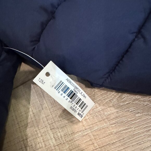 AMAZON ESSENTIALS BLUE 12 MONTH BABY PUFFER HOODED SNOW SUIT JACKET NEW - Picture 3 of 6